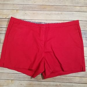 Boden red 4" shorts